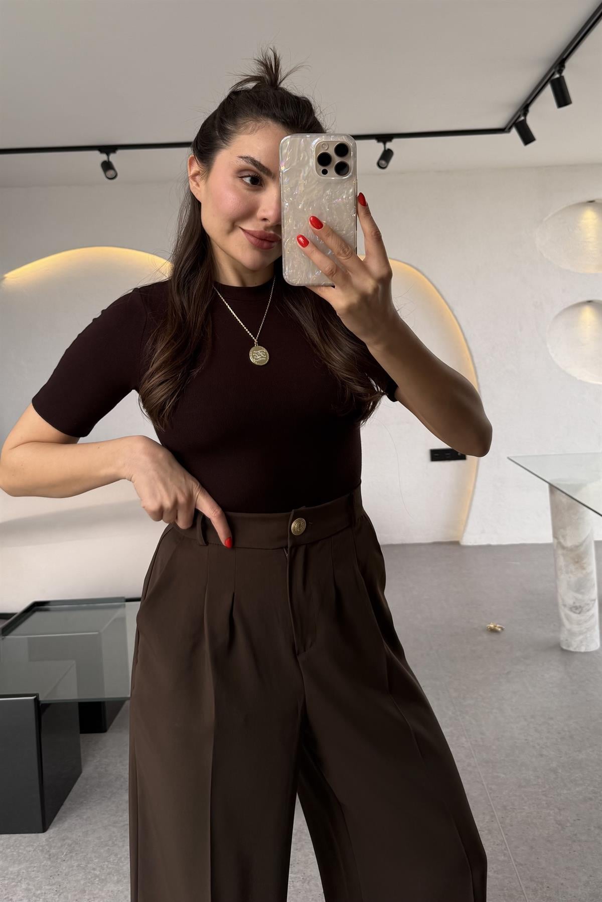 Riddle Acı Kahve MD Yarım Kollu Body