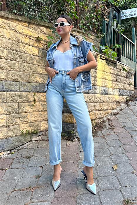 Rider lightblue mom fit