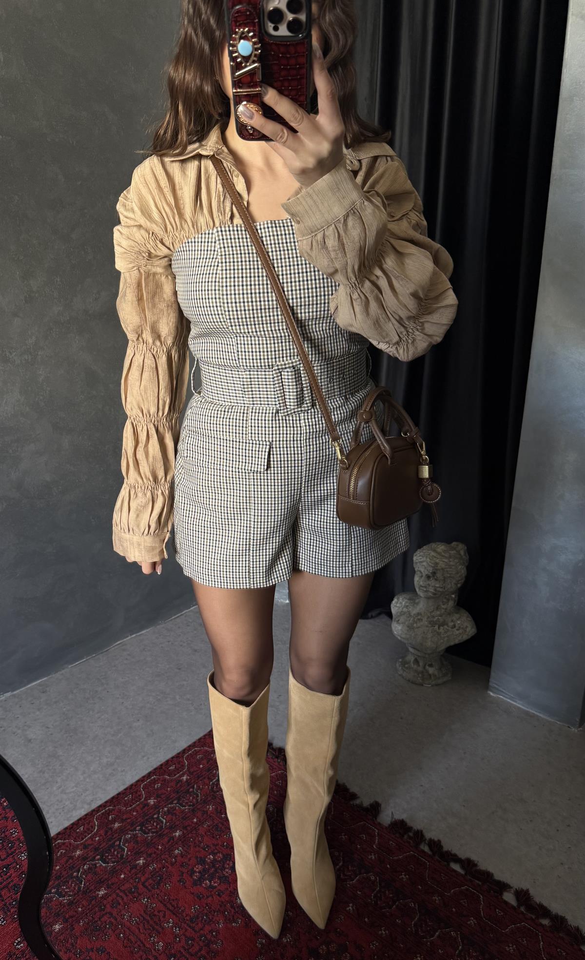 Rishi Ekose Kemerli Straplez Tulum 