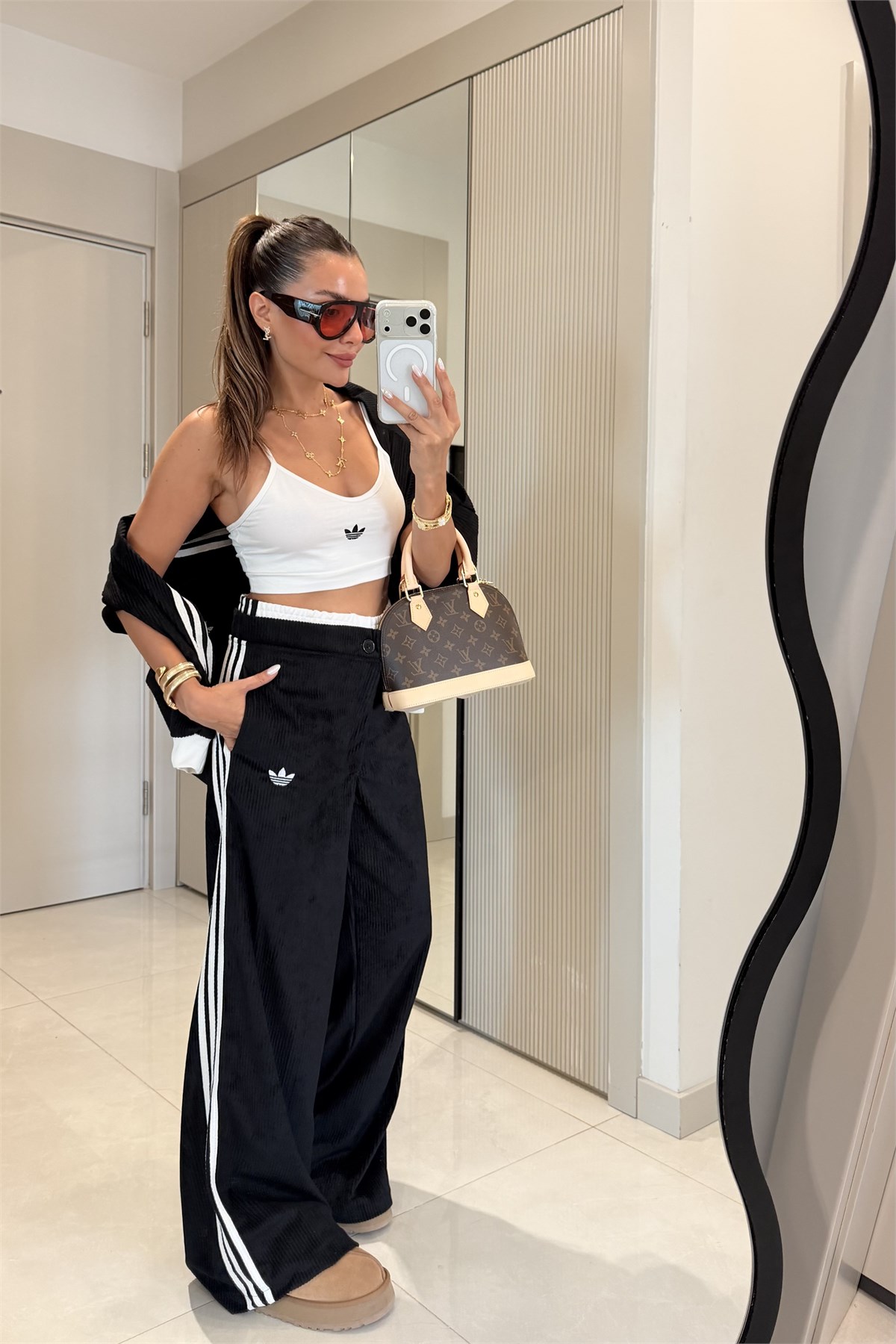 Rishi Siyah Kadife Üçlü Marka Model Takım