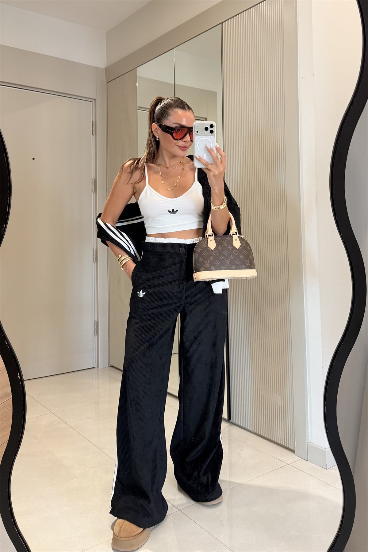 Rishi Siyah Kadife Üçlü Marka Model Takım