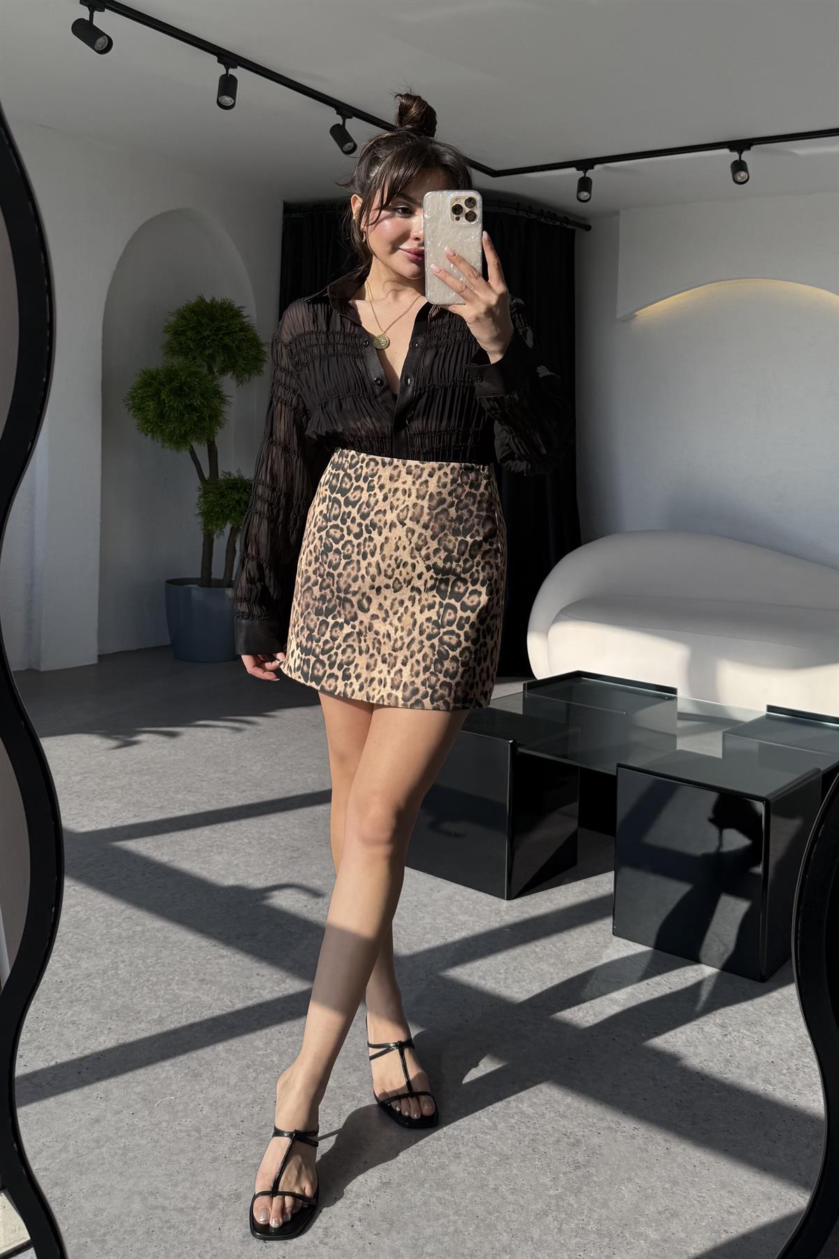 Rivera Mini Leopar Etek