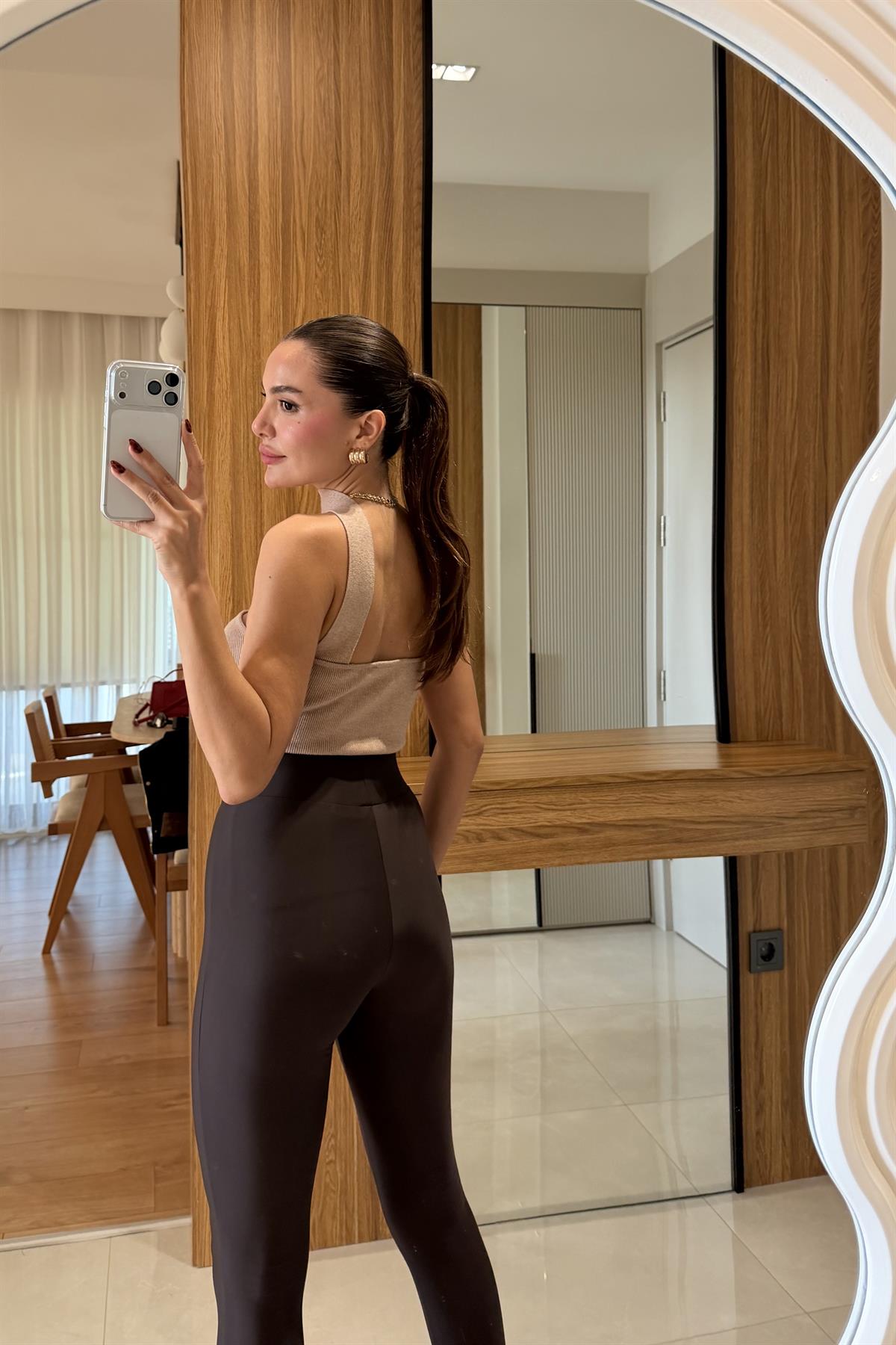 Rivus Camel Boyundan Askılı Bluz
