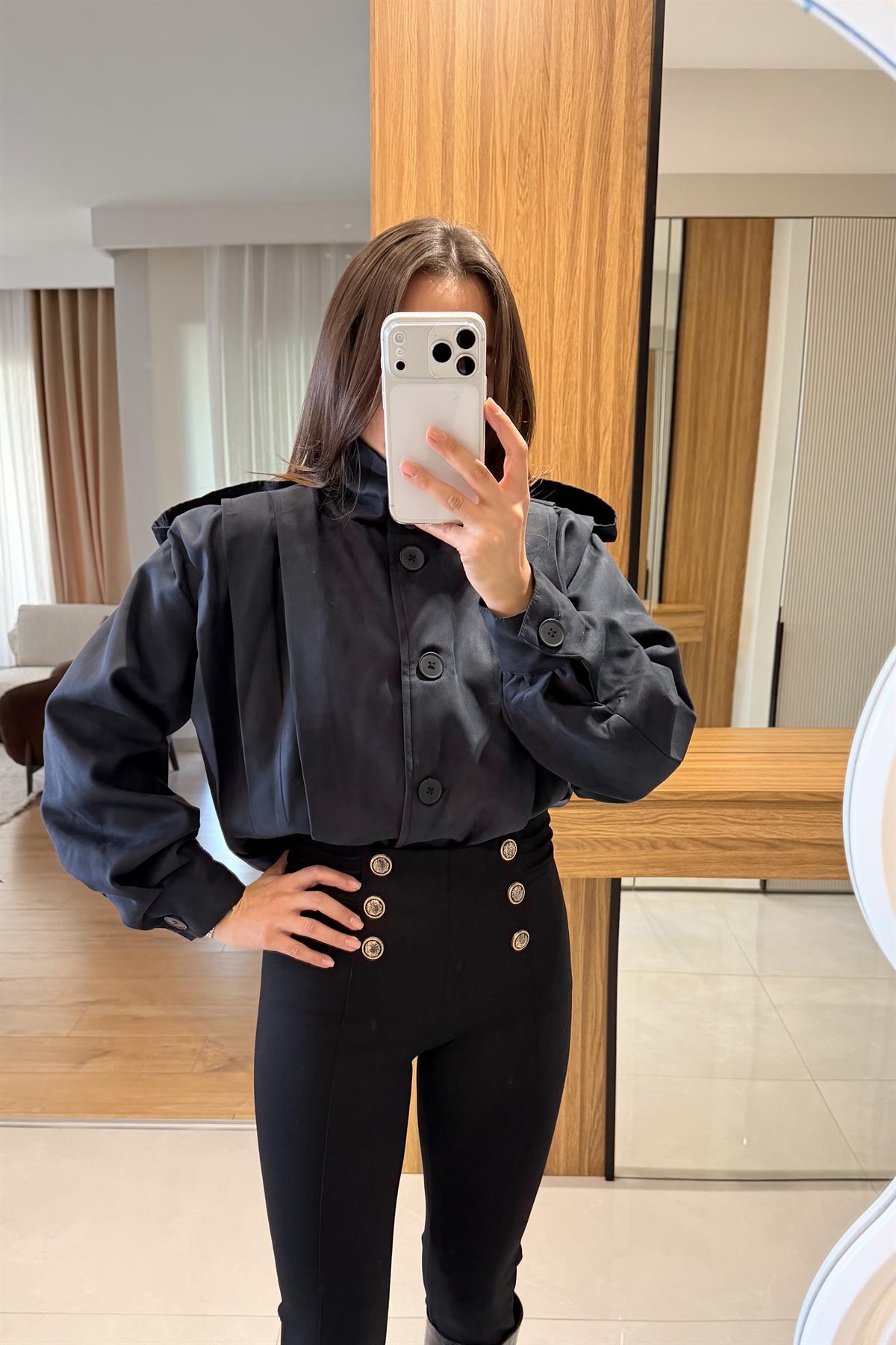 Rizzle Lacivert Süet Vatkalı Ceket