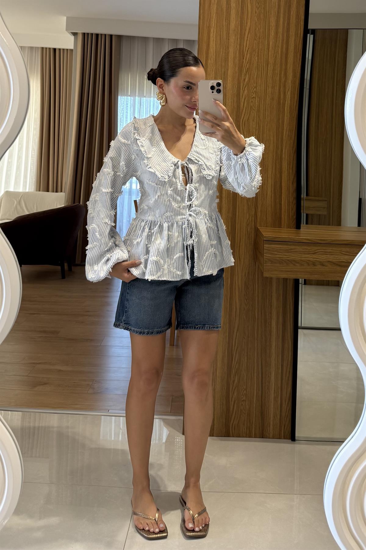 Roberts Darkblue Şehir Boy Kot Şort