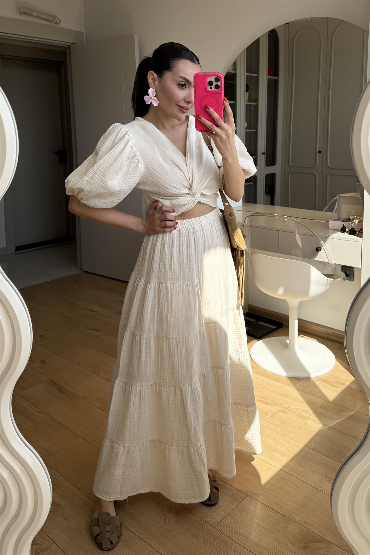 Roland Bej Müslin Çan Etek