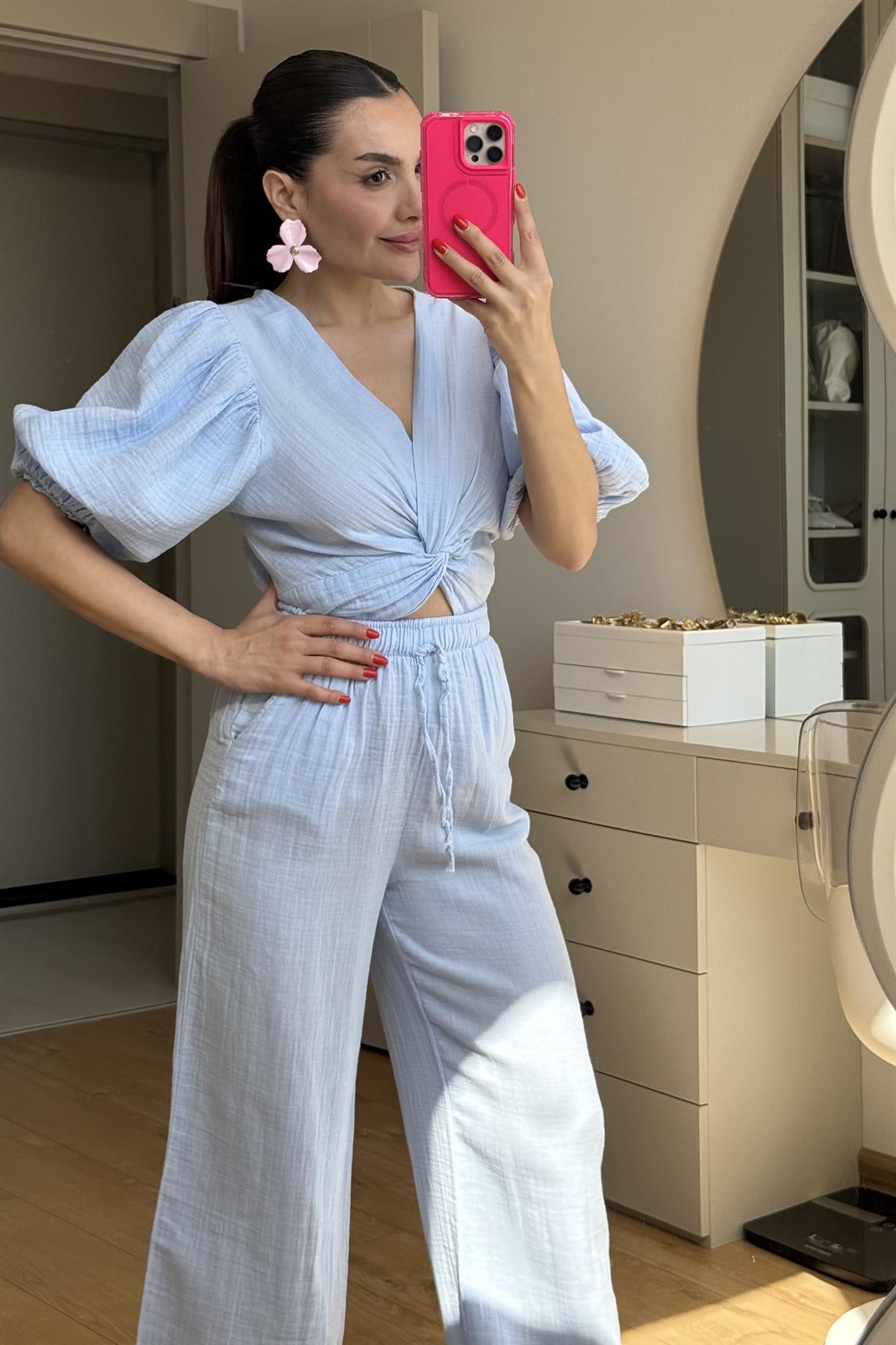 Roland Mavi Müslin Pantolon 