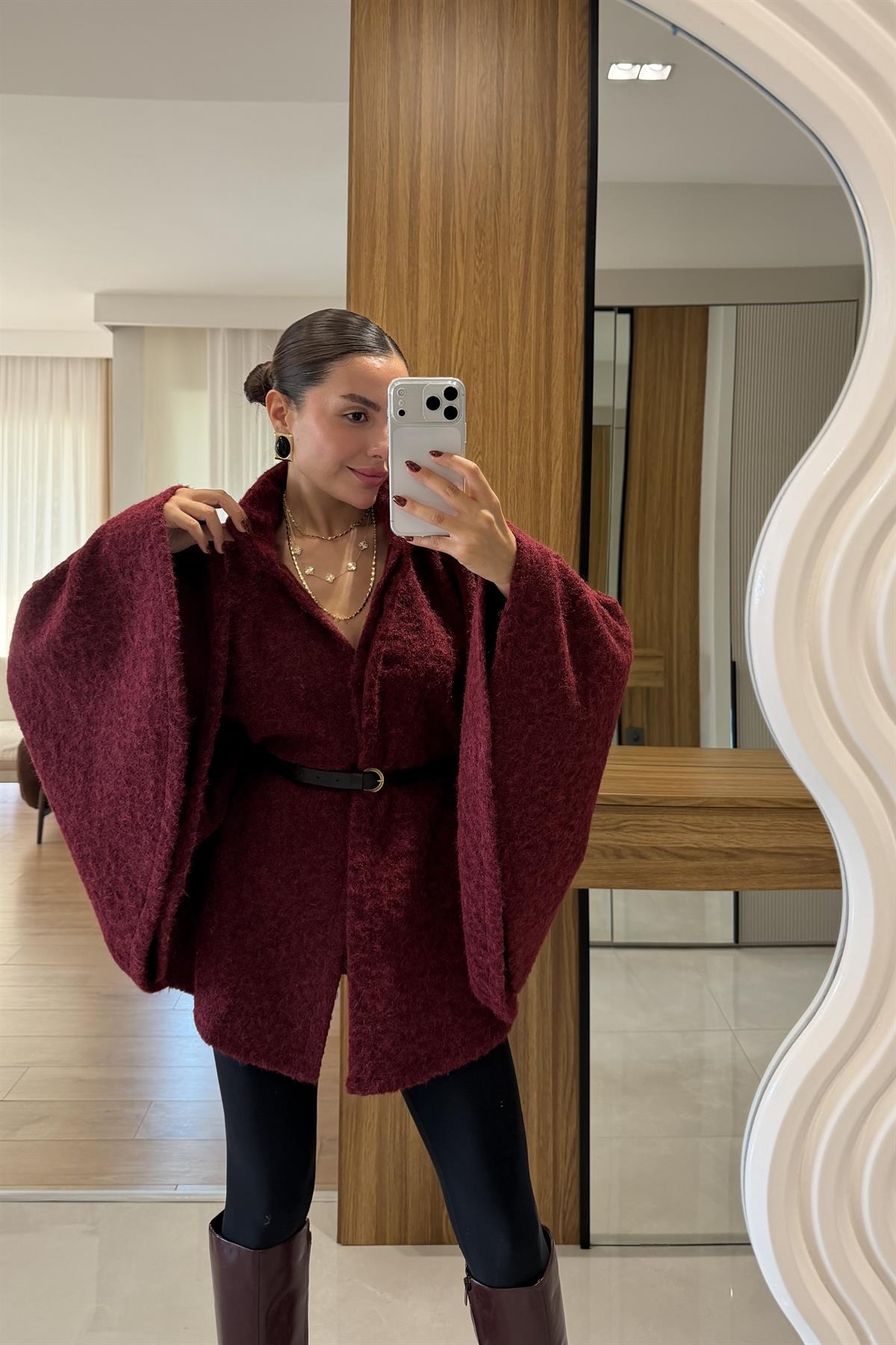 Rommy Bordo Kemerli Keçe Panço 