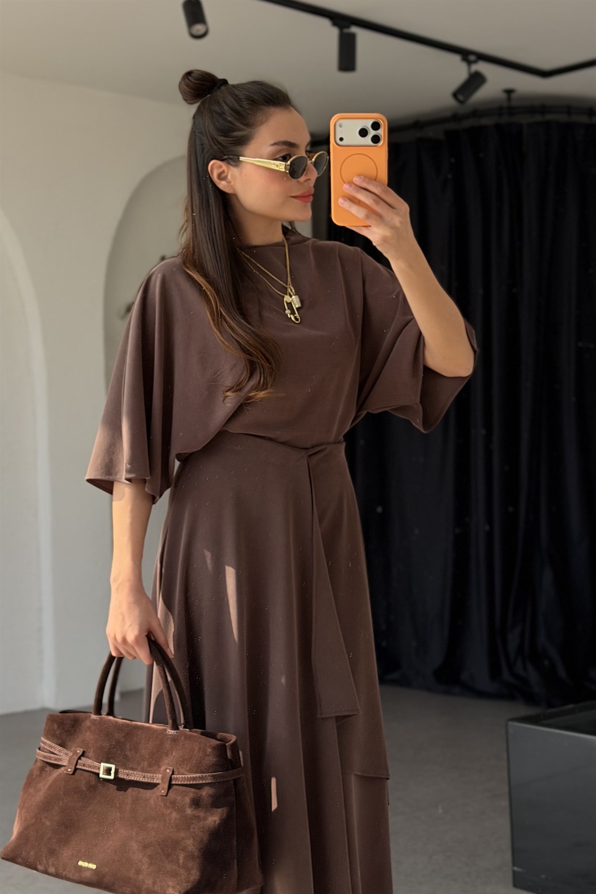 Ronay Modal Beli Drapeli Asimetrik Etek Takım