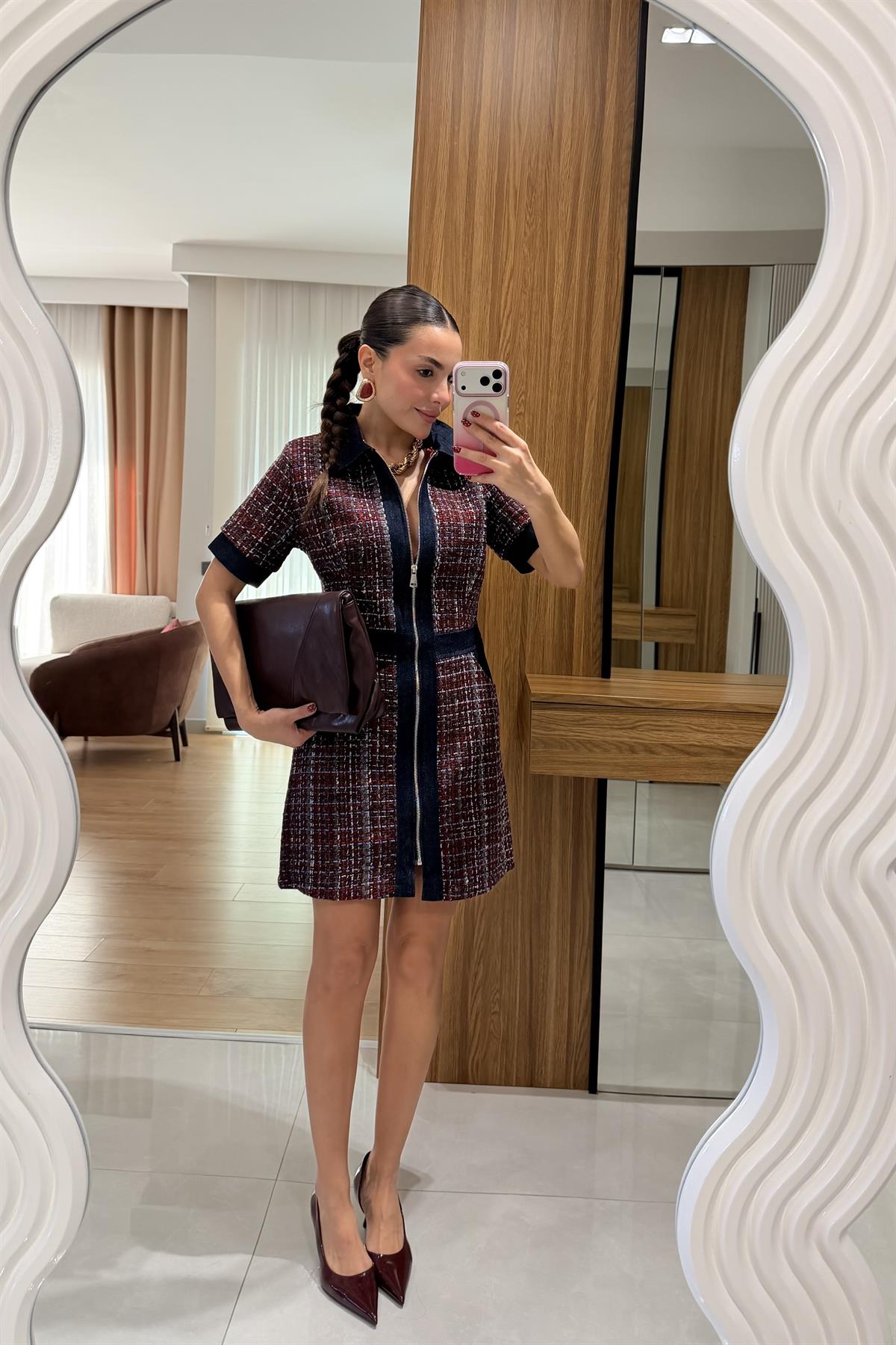 Rosita Bordo Tüvit Elbise