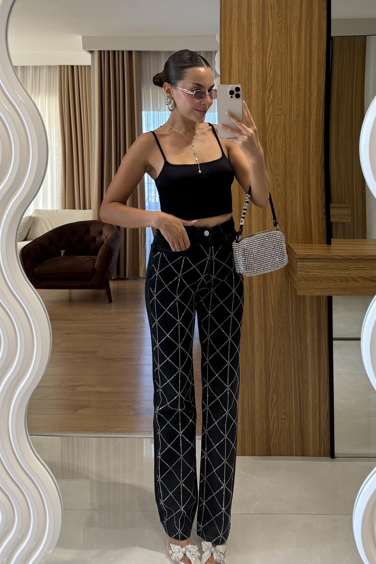 Rotterdam Full Çapraz Taşlı Jean