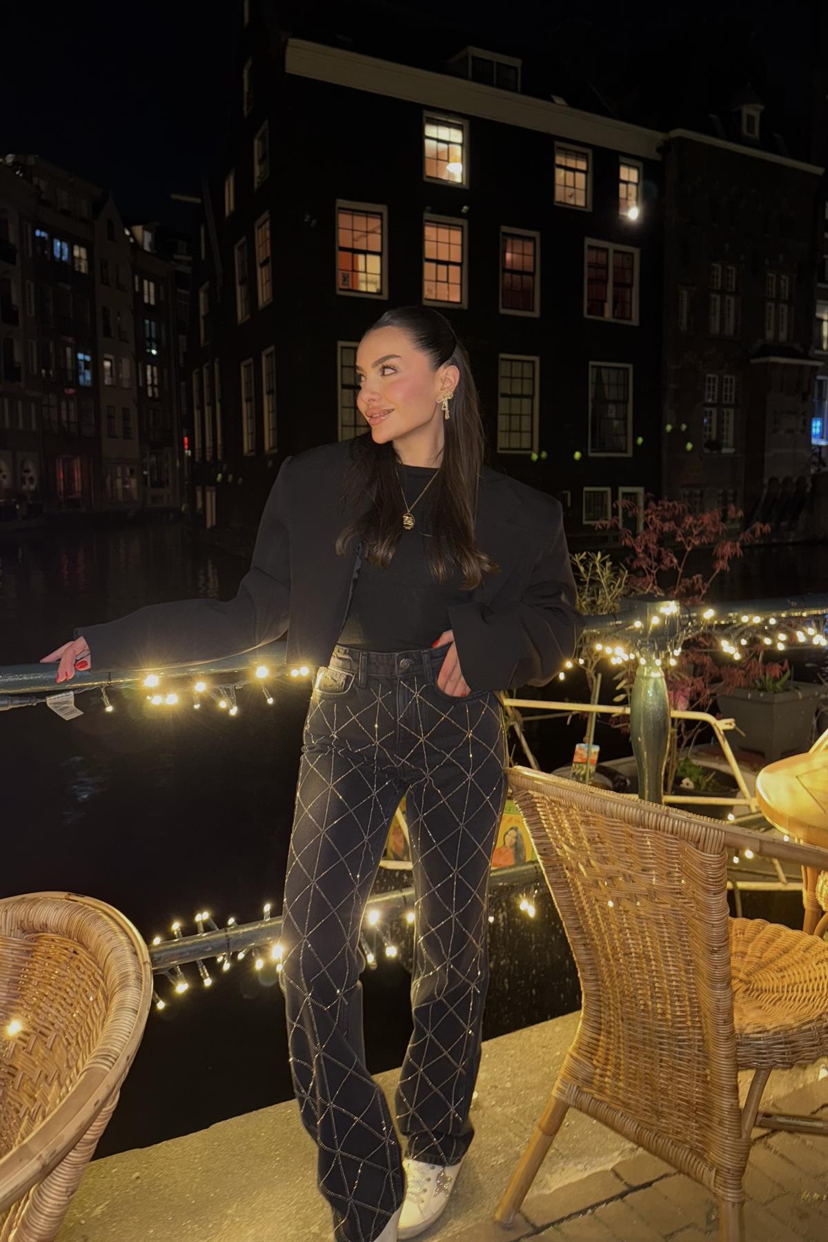 Rotterdam Full Çapraz Taşlı Jean