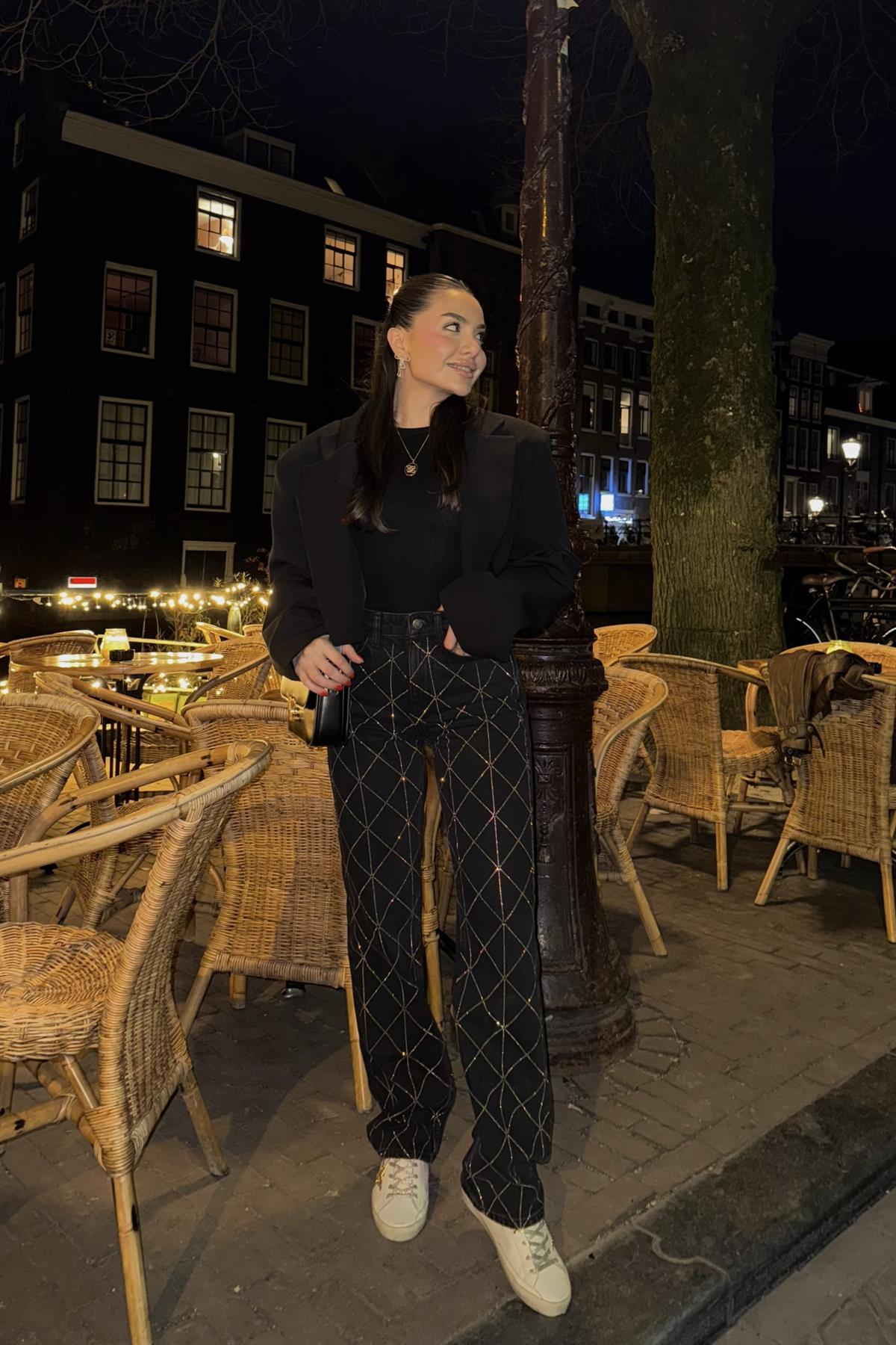 Rotterdam Full Çapraz Taşlı Jean