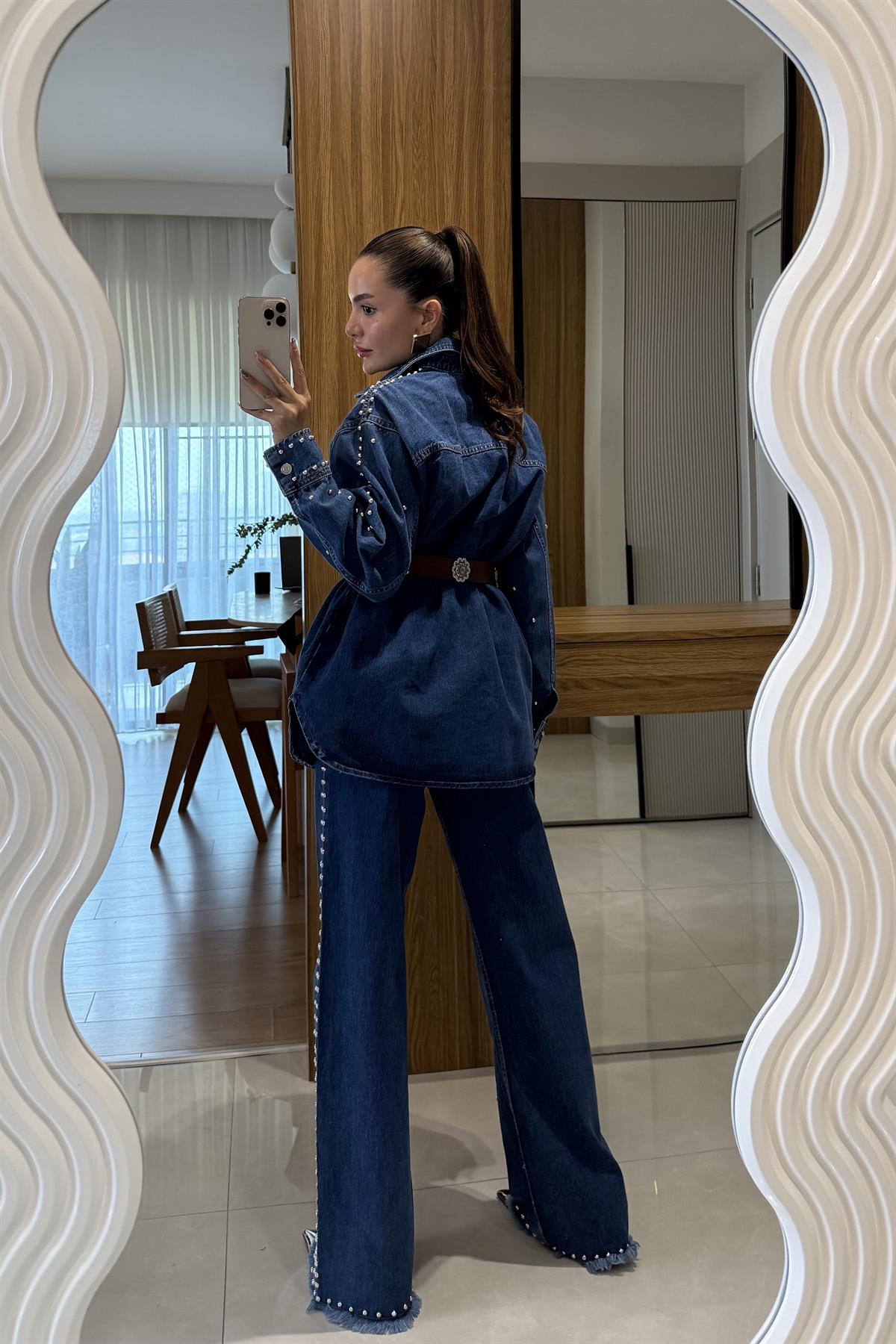 Rover Zımbalı Premium Denim Takım