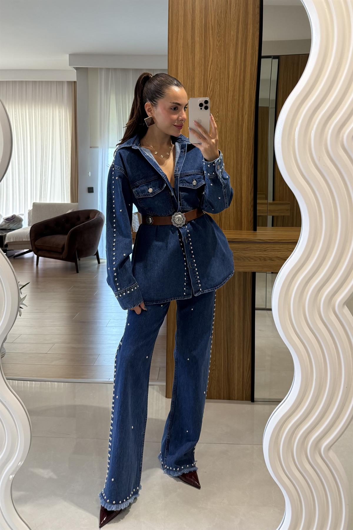 Rover Zımbalı Premium Denim Takım