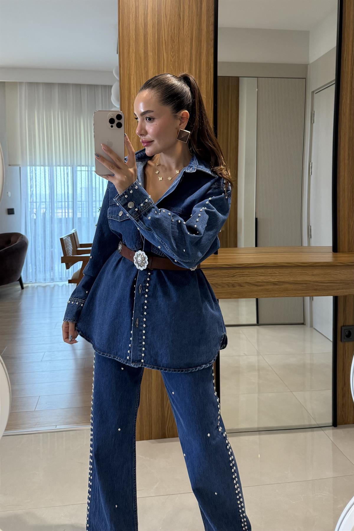 Rover Zımbalı Premium Denim Takım