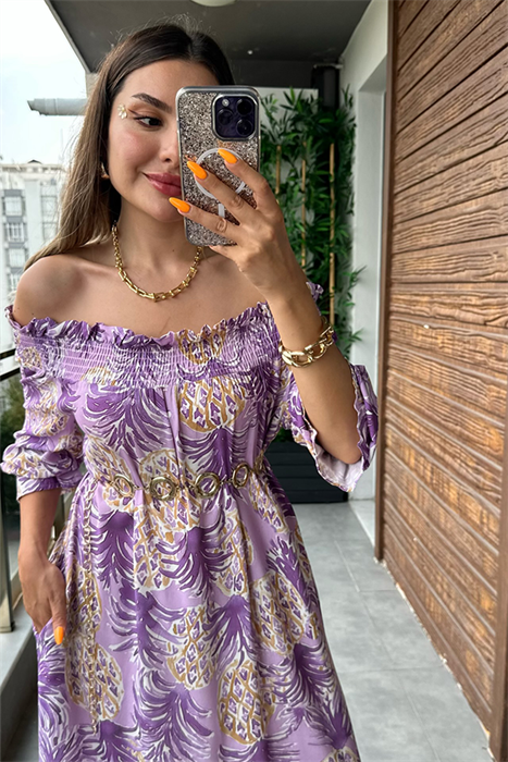 Ruse madonna yaka elbise