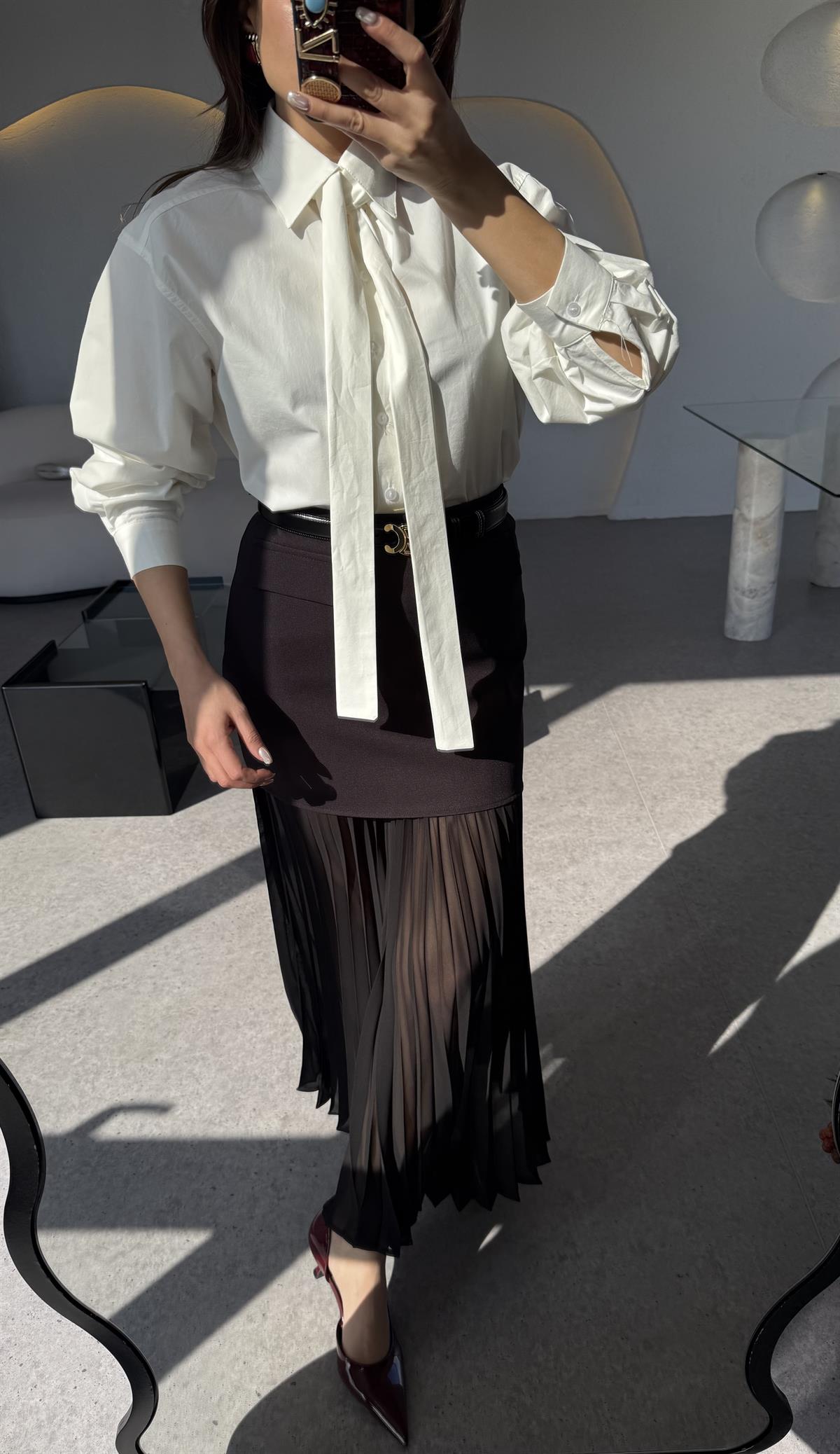 Rustica İçi Piliseli Tasarım Etek 