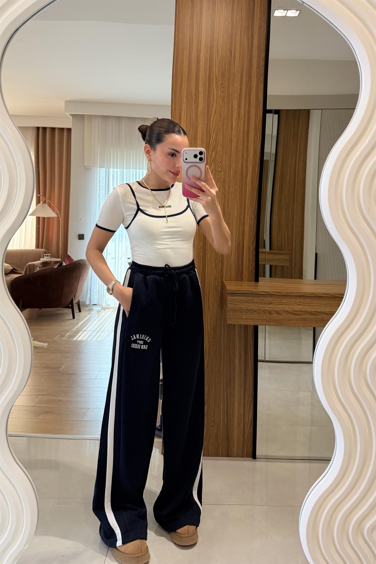 San Diego Lacivert Şerit Detaylı Eşofman Altı