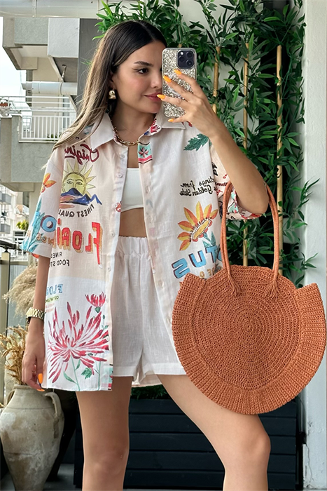 Santa keten tasarım gömlek