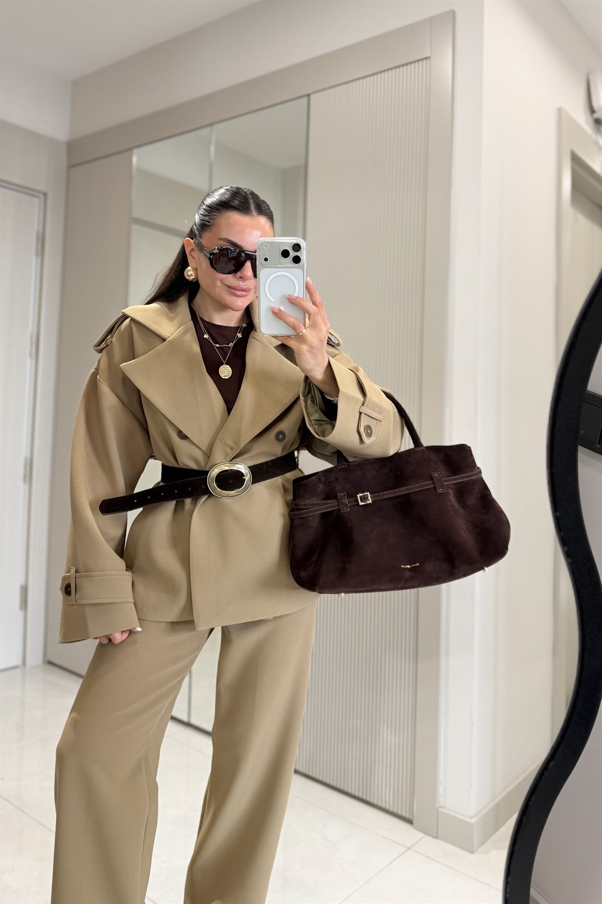 Self Olive Kemerli Premium Trenç