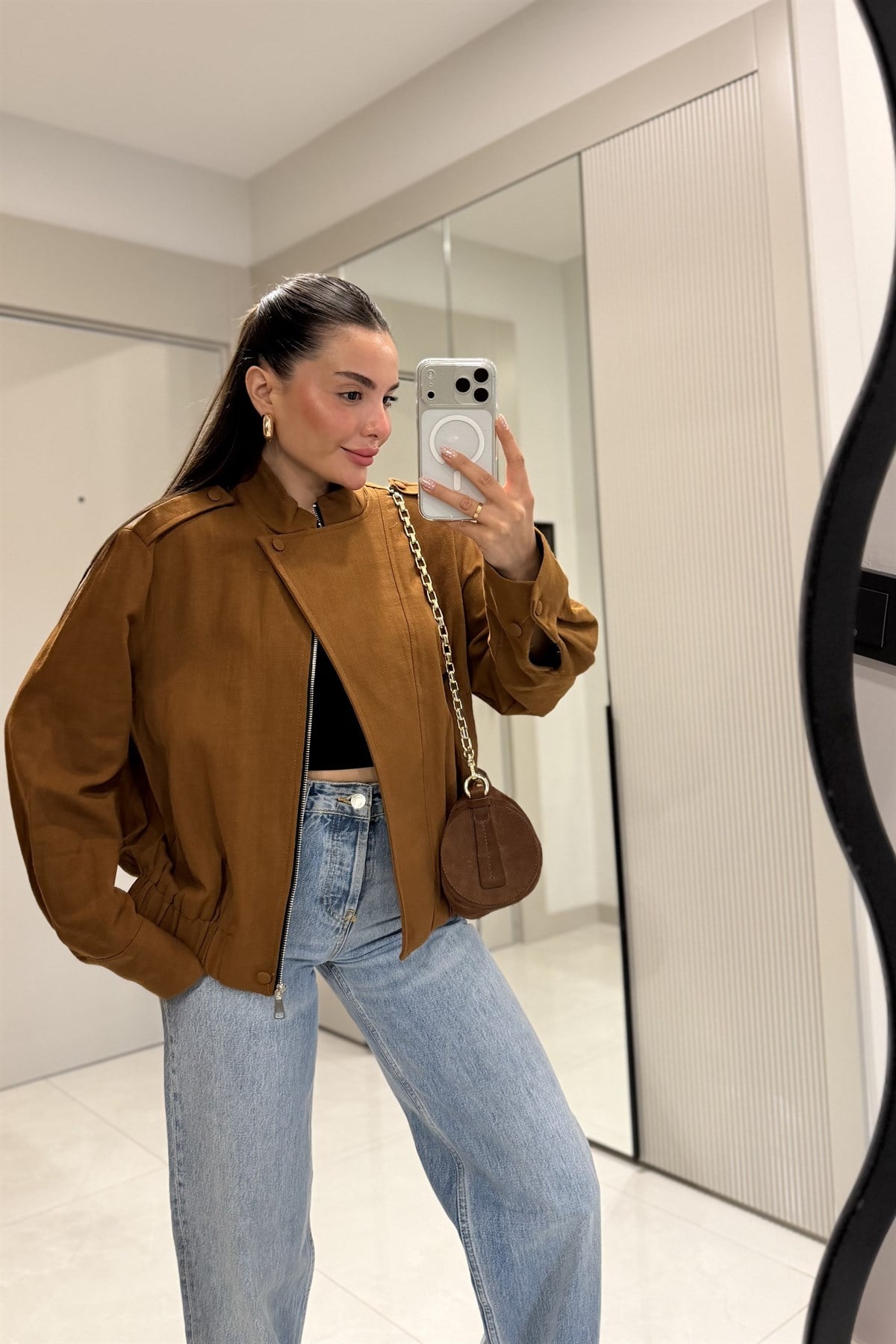 Share Taba Keten Bomber Ceket