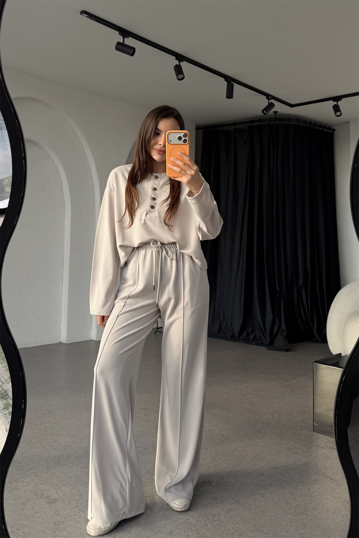 Silviana Krem Modal Takım