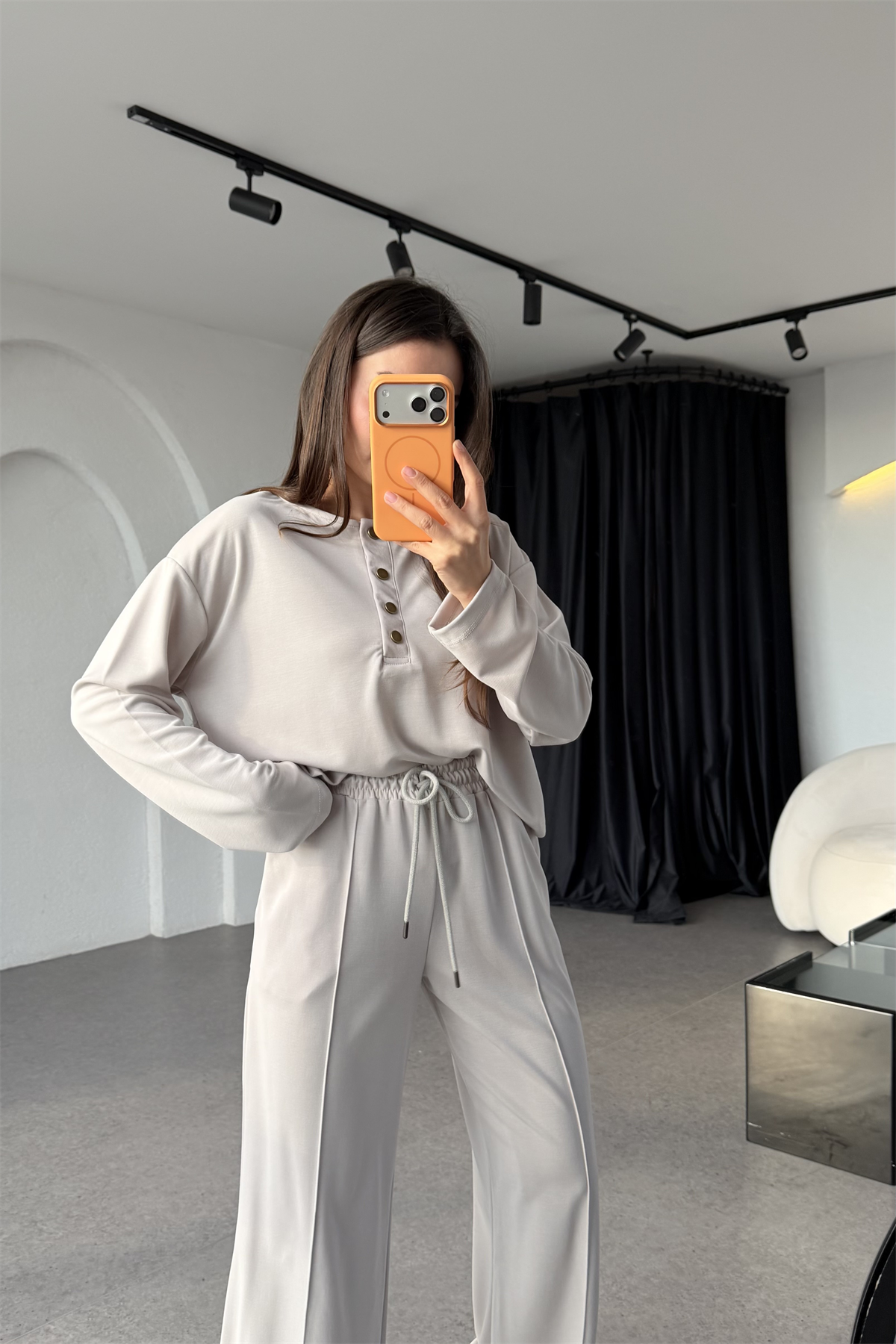 Silviana Krem Modal Takım