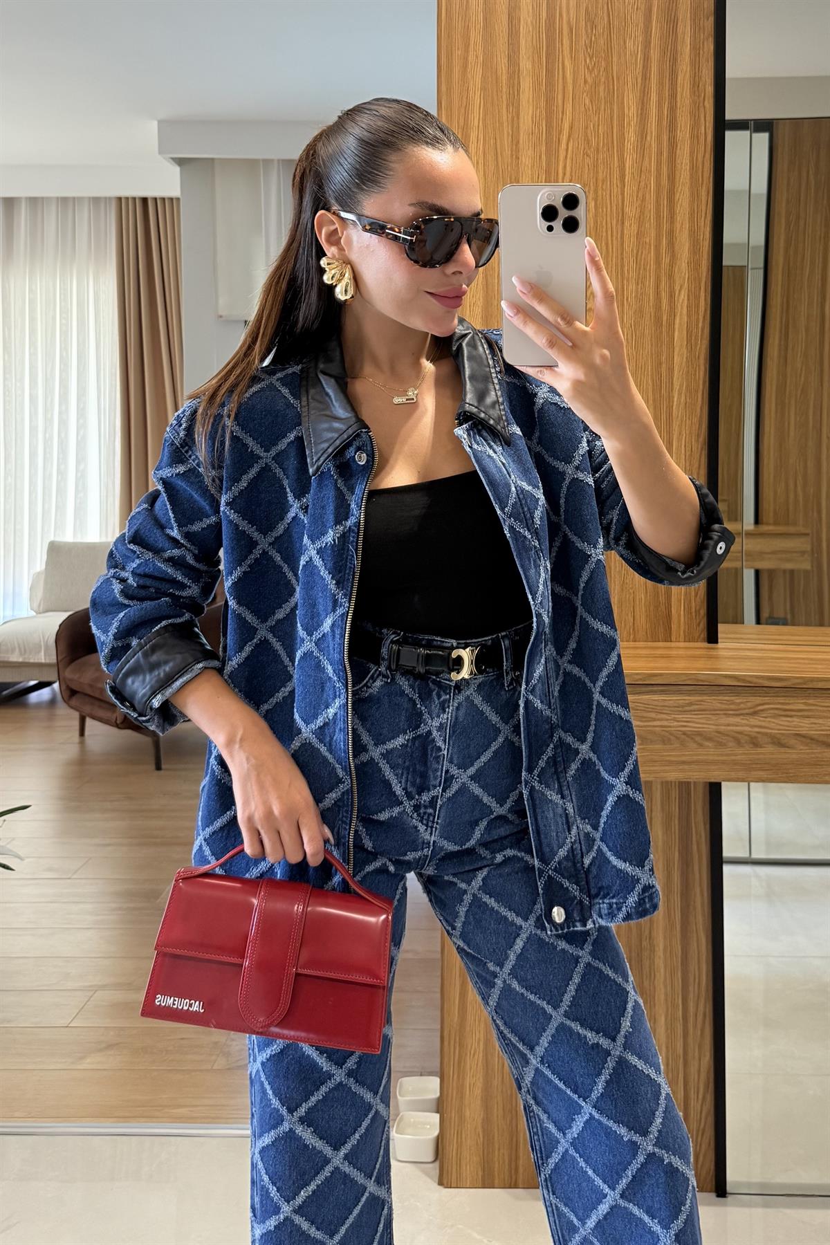 Sirius Dokulu Midblue Ceket