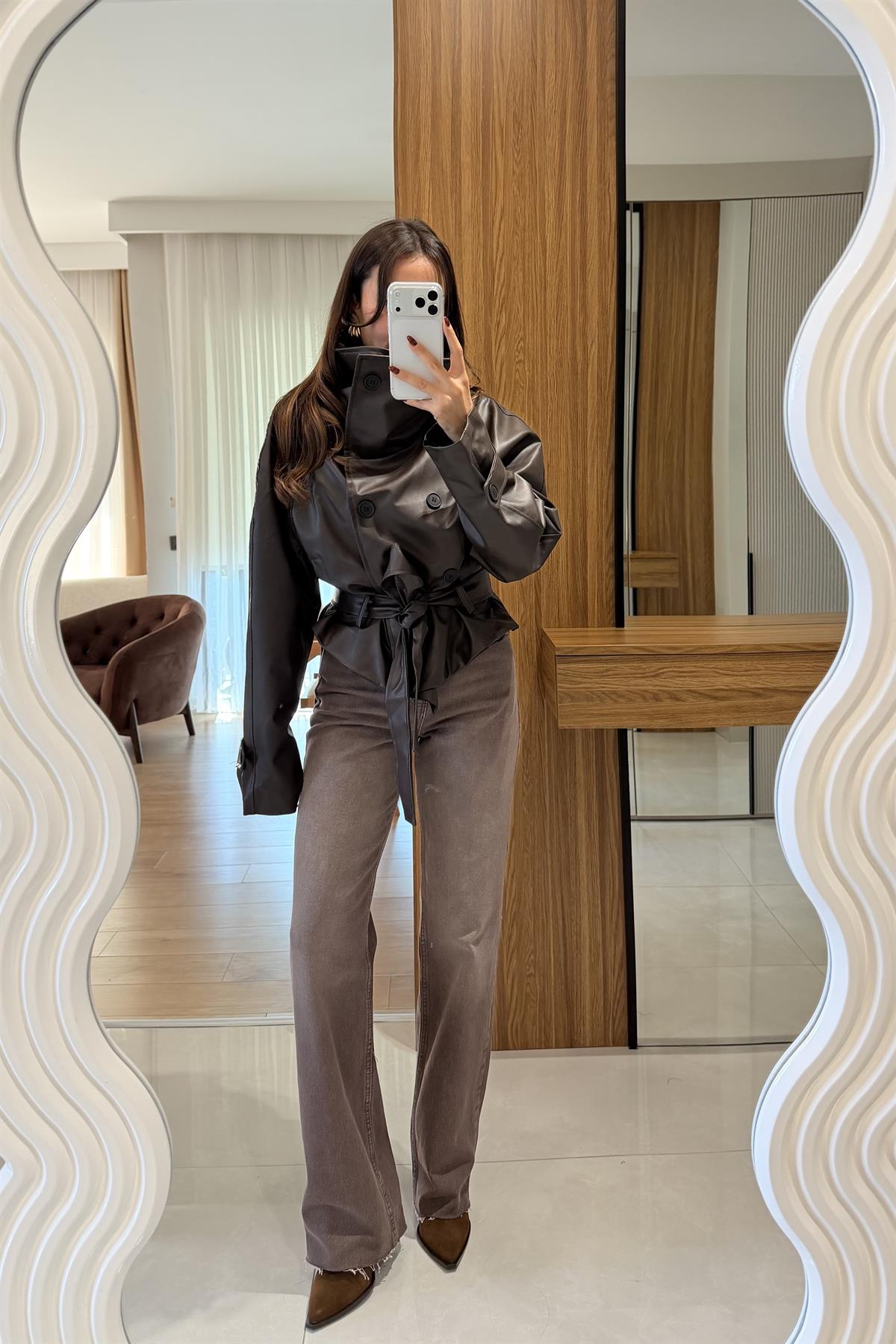 Sisley Kahve Palazzo Yüksek Bel Jean