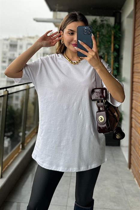 Slamm Beyaz Oversize Tshirt