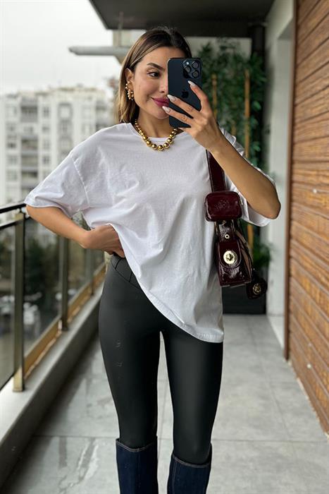 Slamm Beyaz Oversize Tshirt