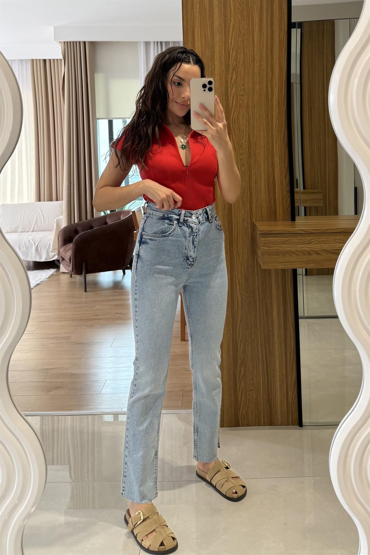 Slange Lightblue Boyfit Jean 