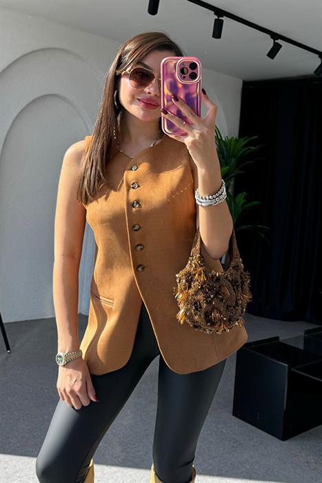 Smithers Camel Süet Yelek