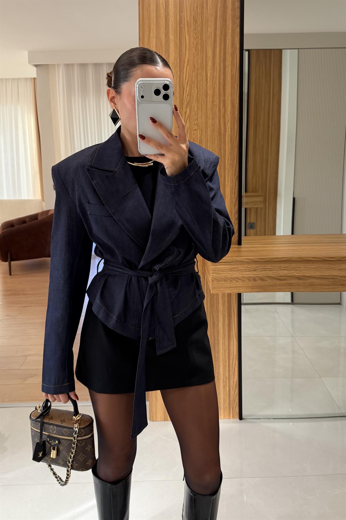 Sniper Vatkalı Kuşaklı Ceket