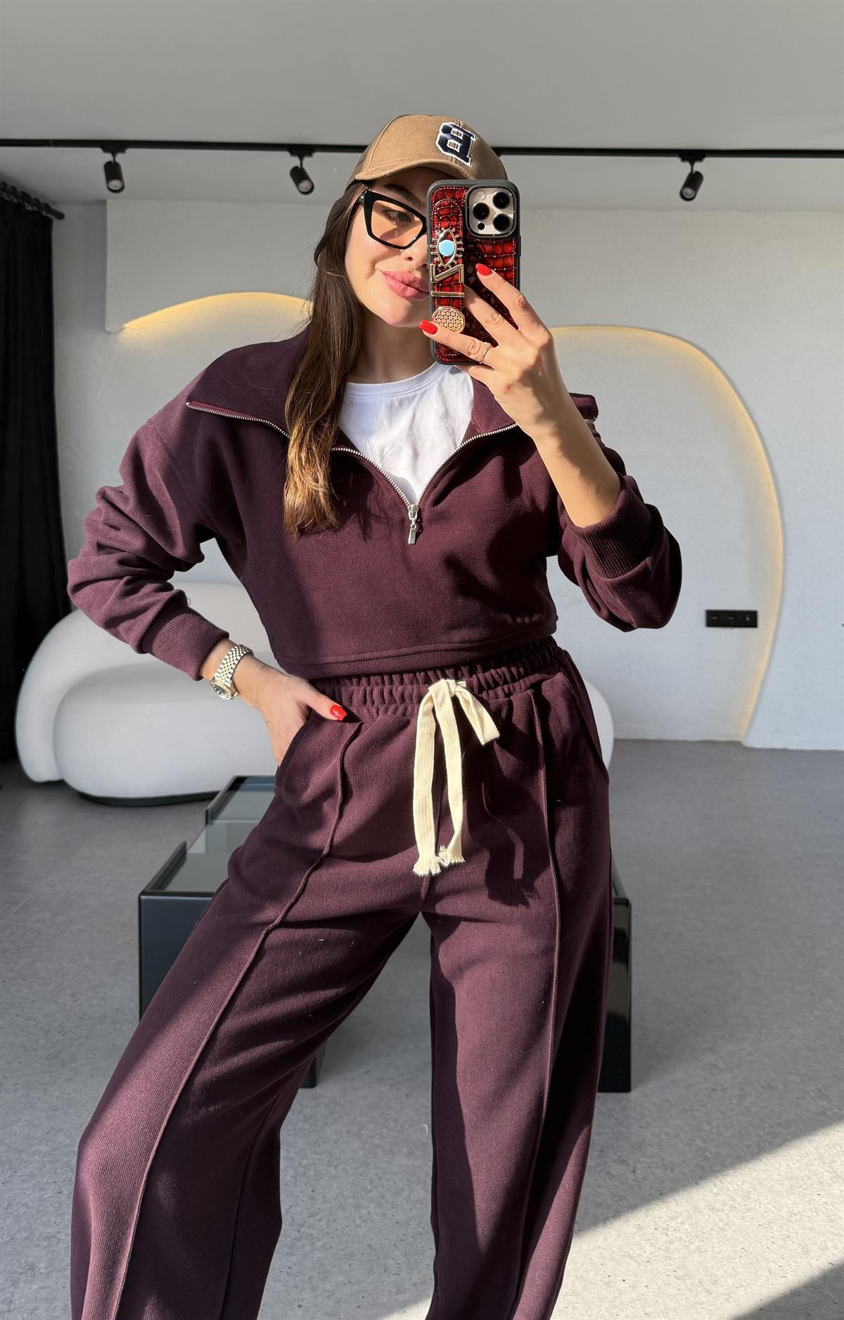 Soelle Mürdüm Selanik Kumaş Üçlü Takım