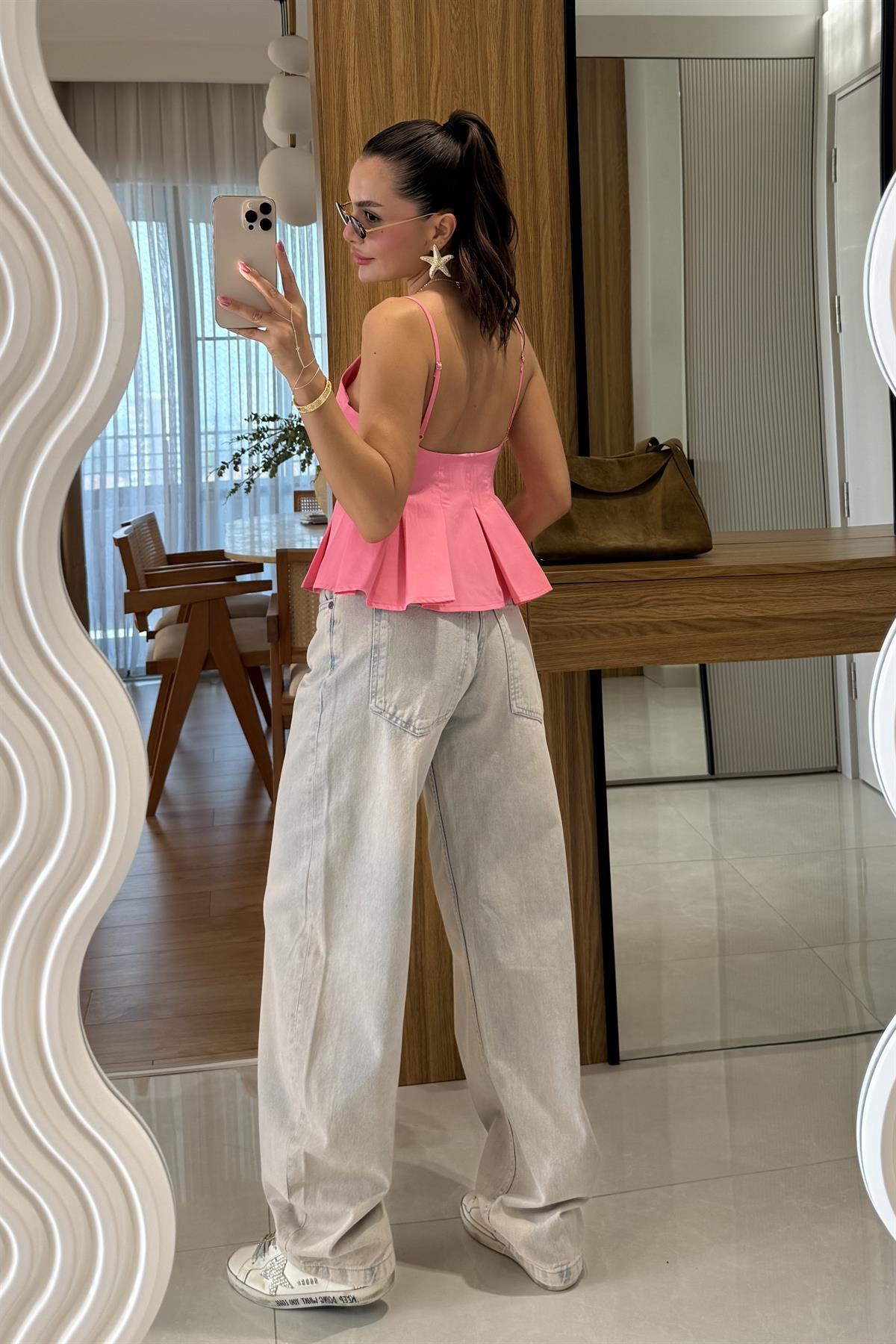 Solvey Gri Baggy Jean 