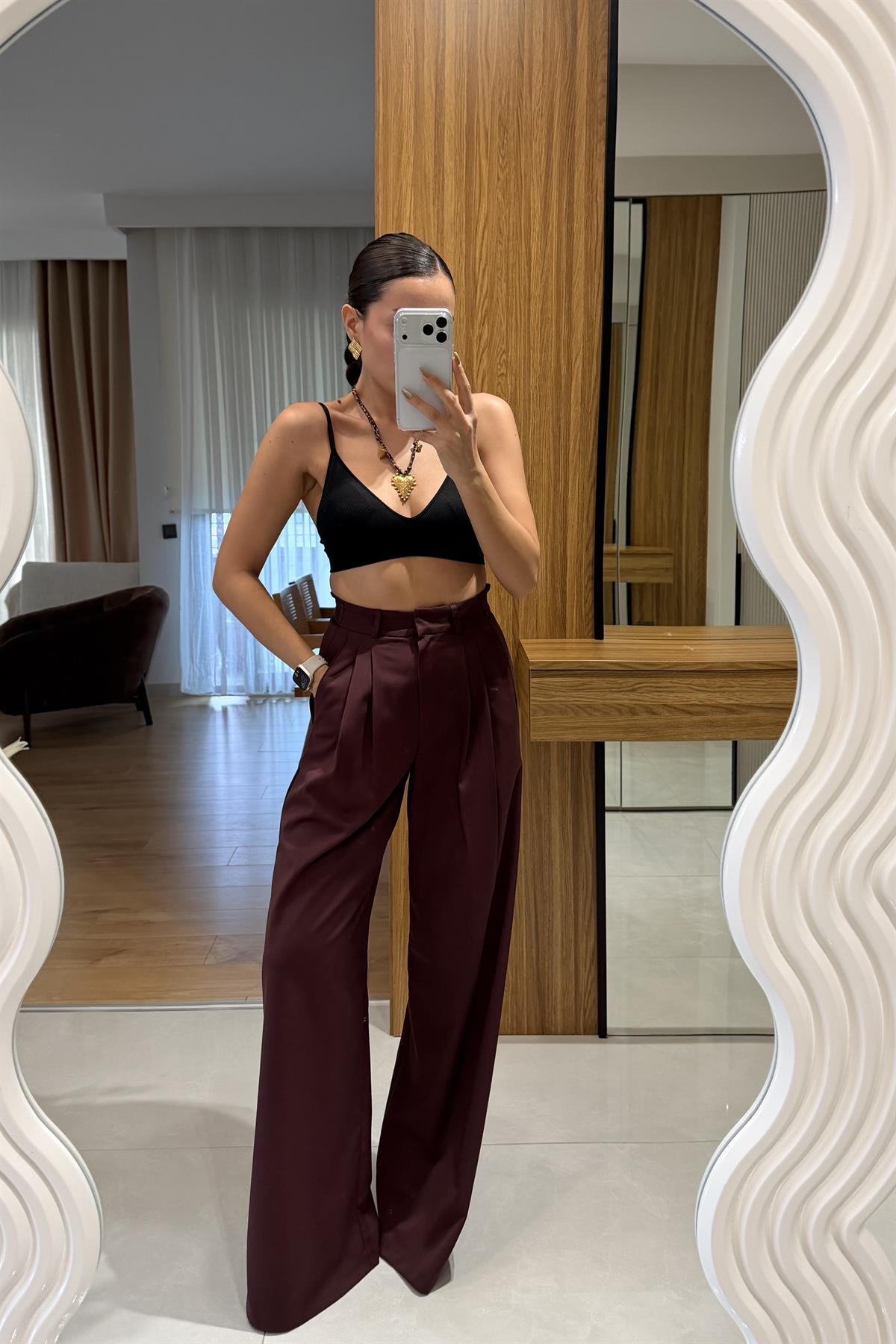 Sonya Bordo Blazer Pantolon Takım