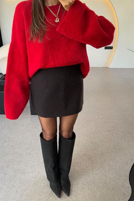 Sparkle Taşlı Mini Etek 