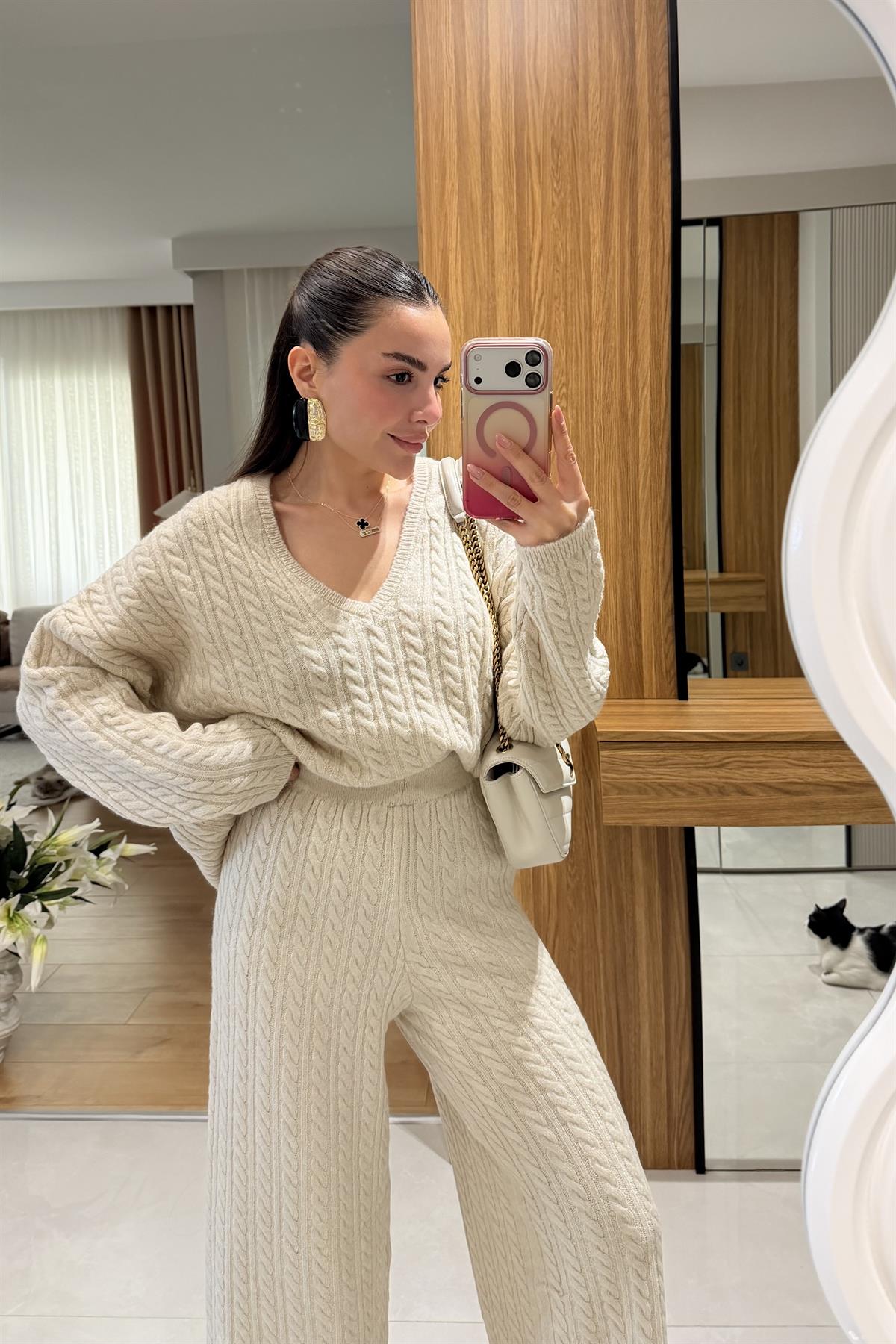 Specter Krem Saç Örgü İkili Takım