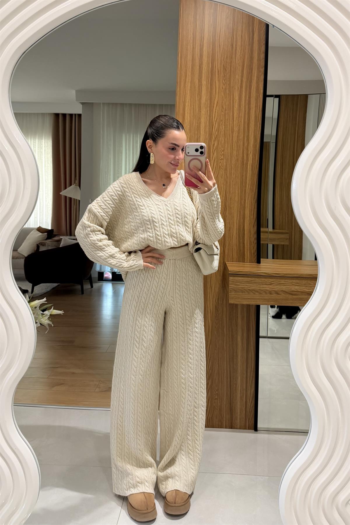 Specter Krem Saç Örgü İkili Takım