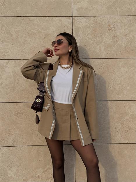 Stay weird tasarım karamel daddy ceket