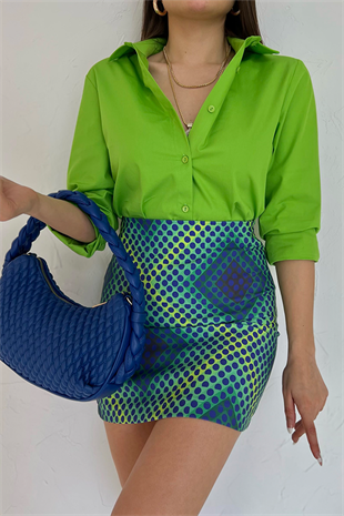 Stradivarious yeşil gömlek