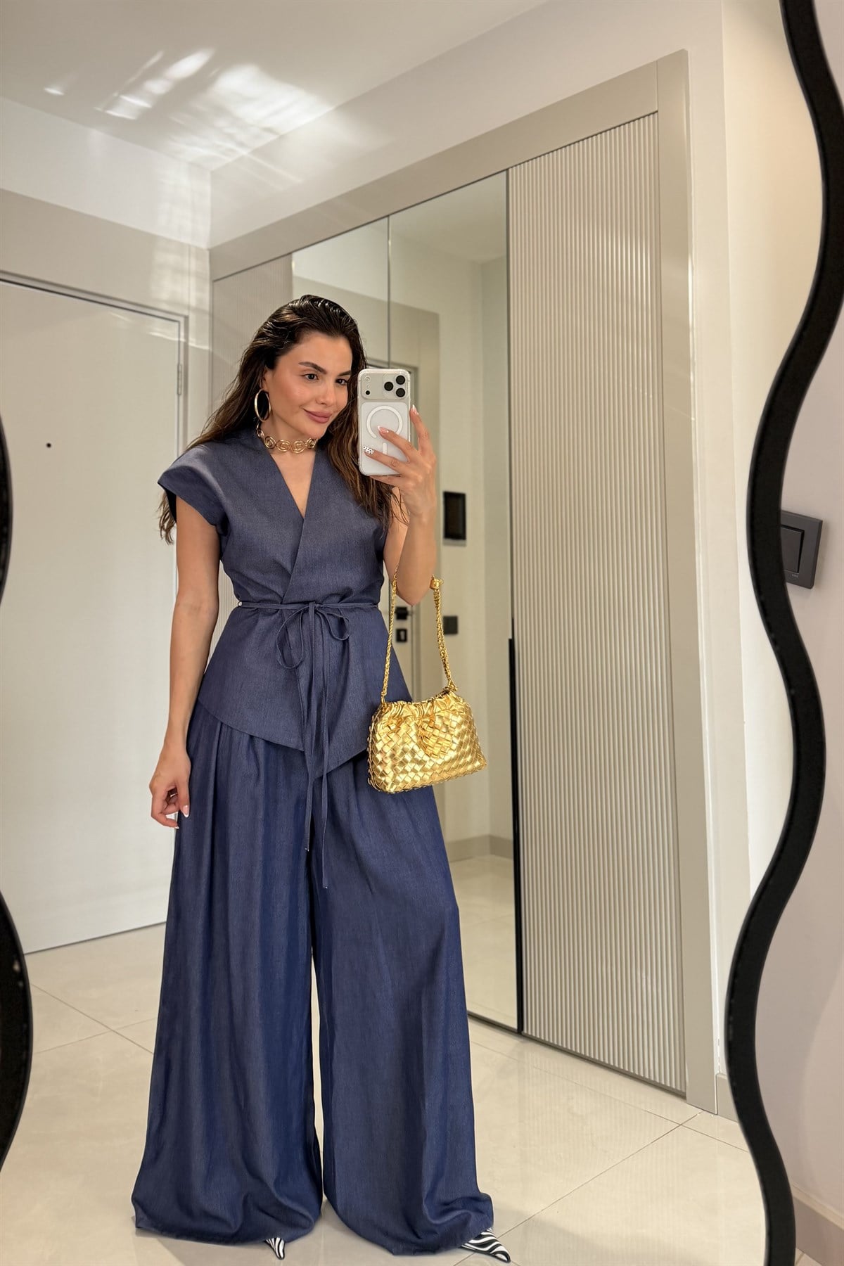 Stronger Lacivert Denim Tensel Takım