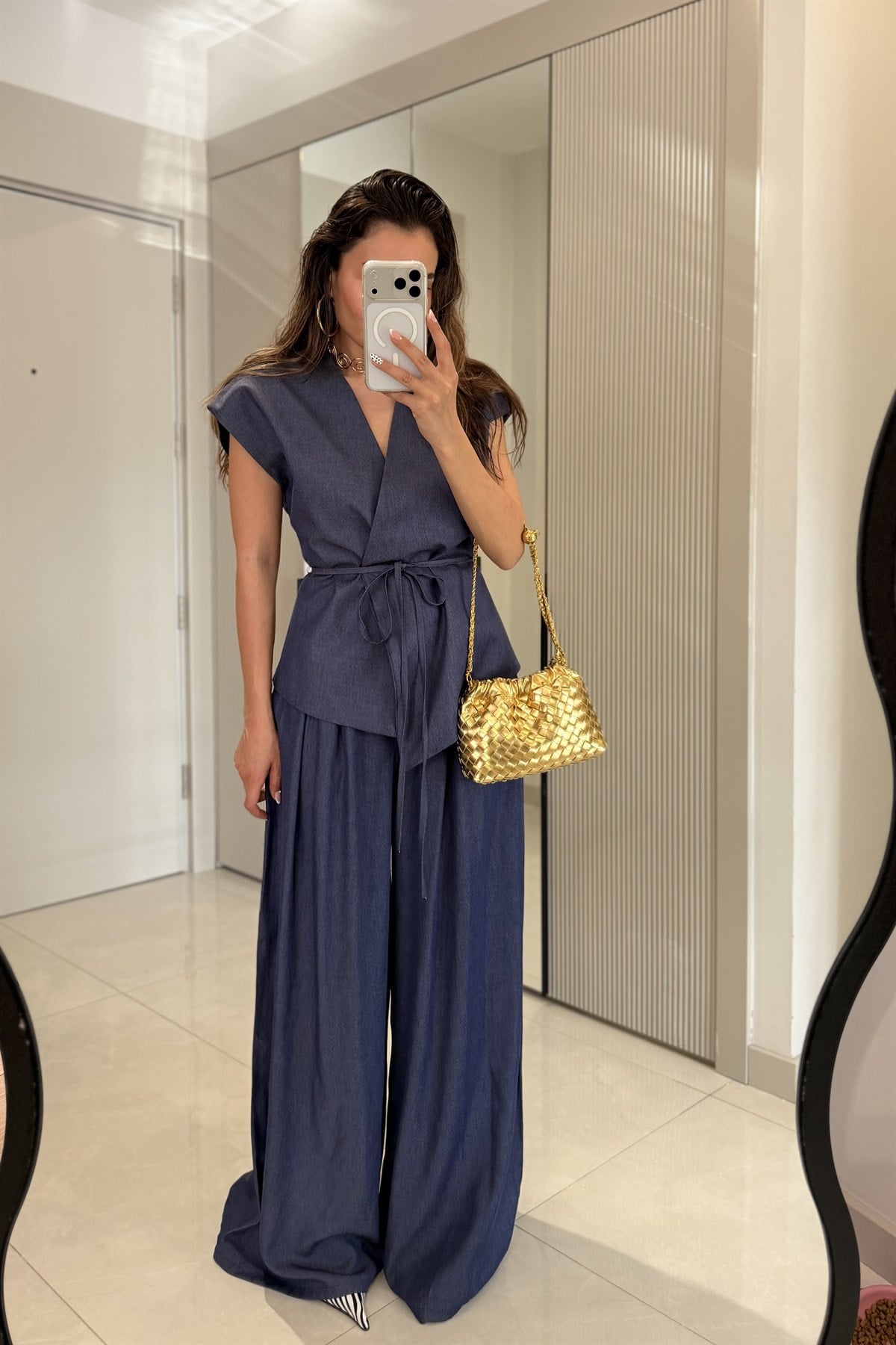 Stronger Lacivert Denim Tensel Takım