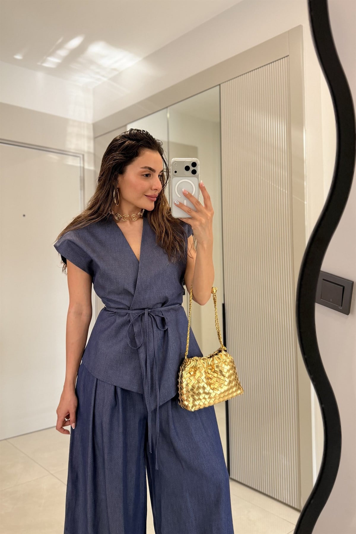 Stronger Lacivert Denim Tensel Takım