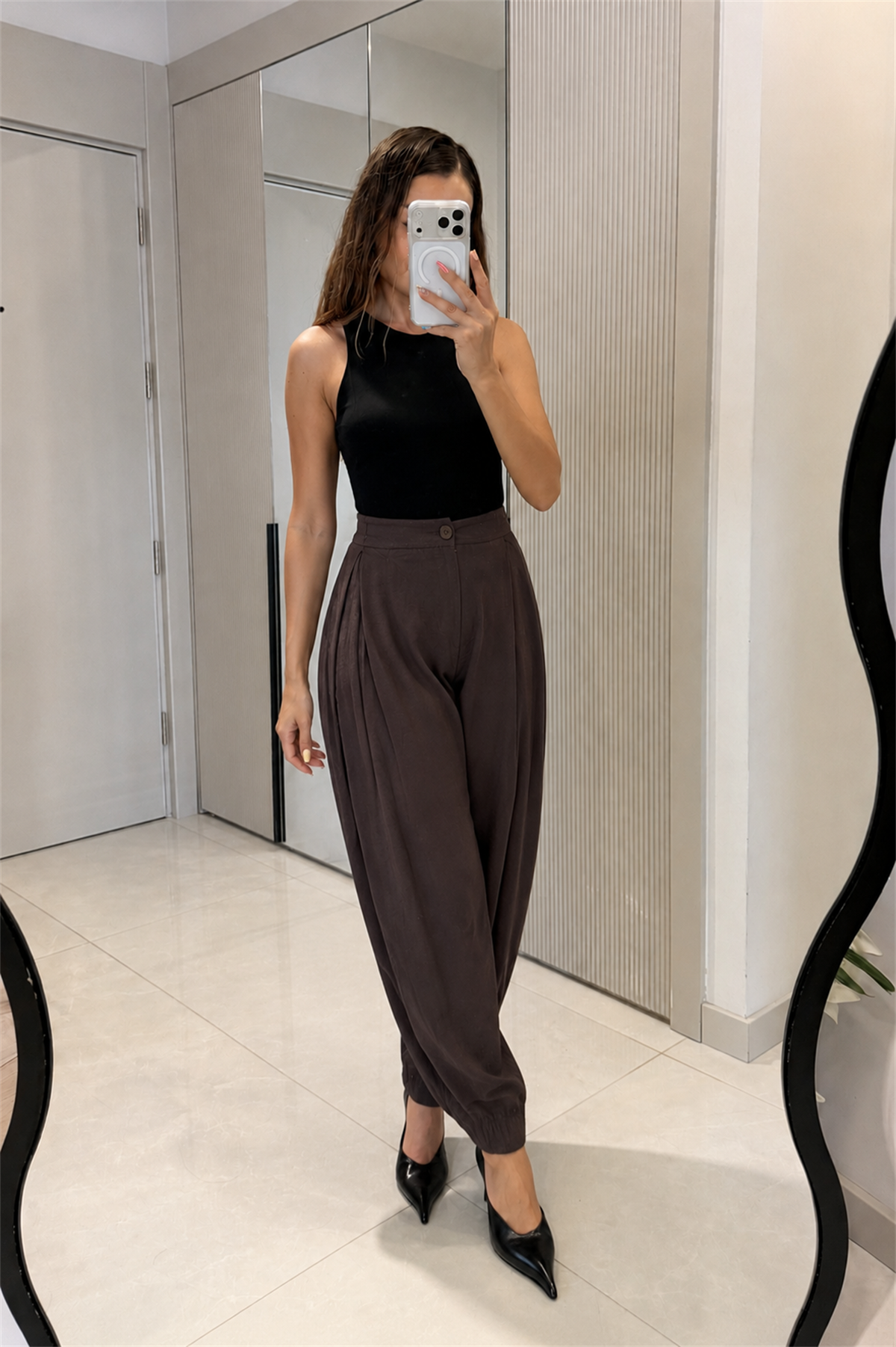Styles Kahve Şalvar Pantolon
