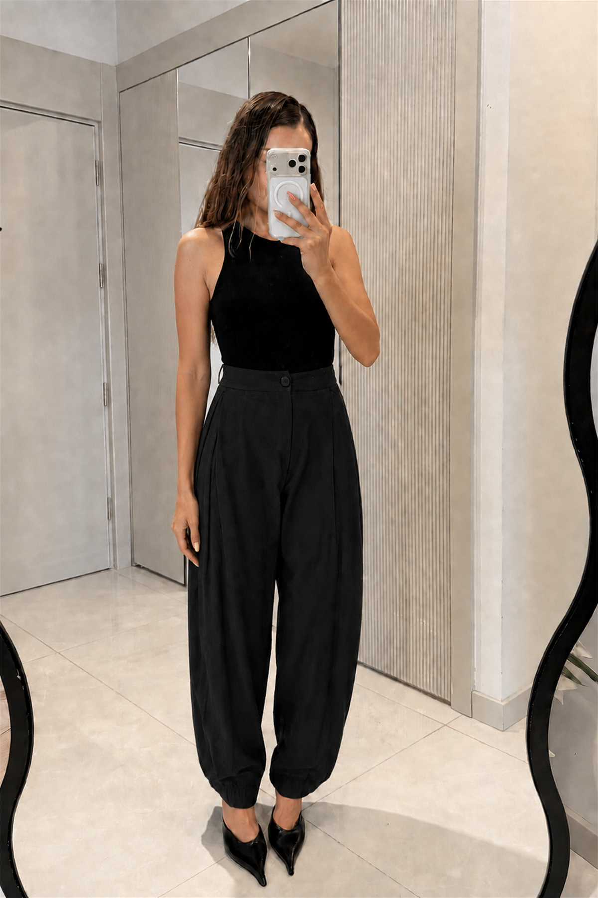 Styles Siyah Şalvar Pantolon