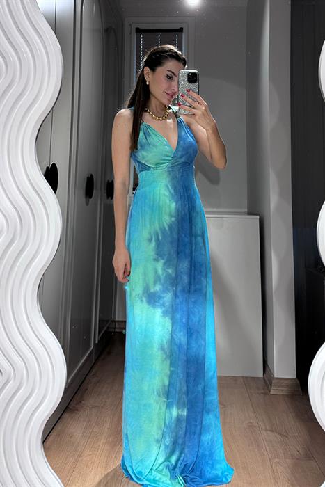 Suma Batik Desenli Kruvaze Elbise