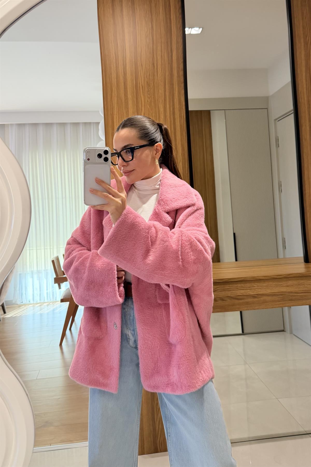 Thana Pembe Premium Peluş Kaban